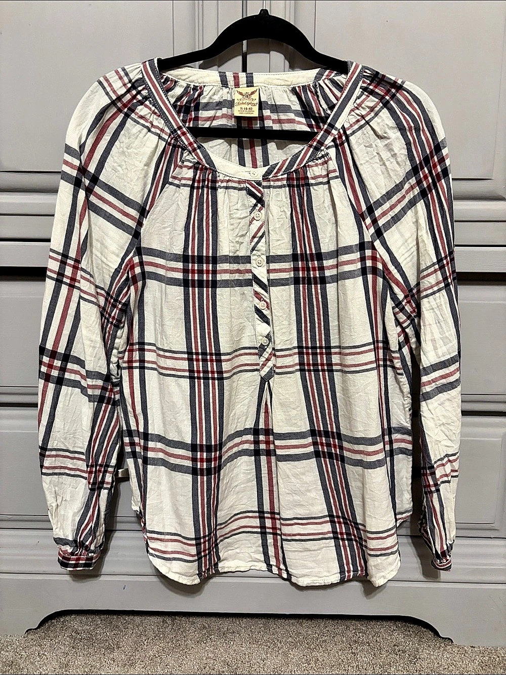 Faded Glory Women’s Plaid Cotton Shirt Size Small